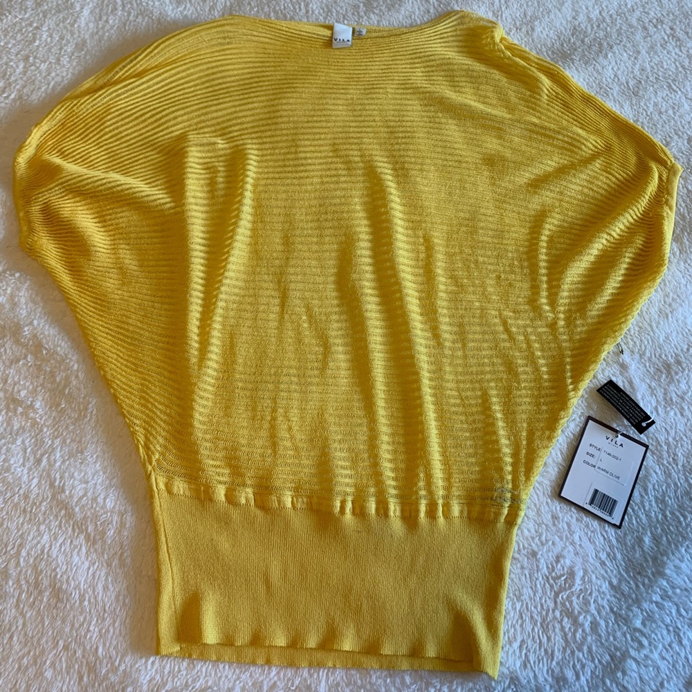 Sunny yellow sheer top